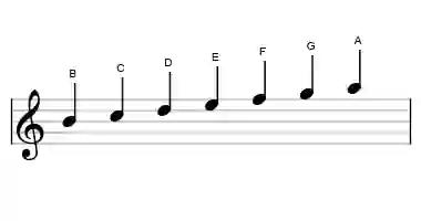 B locrian - Sheet Music Notation - Learn music theory with Sonid.app.webp