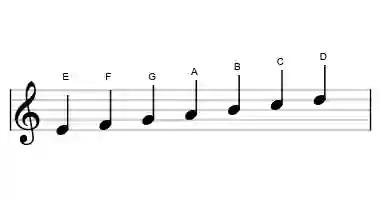 E phrygian - Sheet Music Notation - Learn music theory with Sonid.app.webp